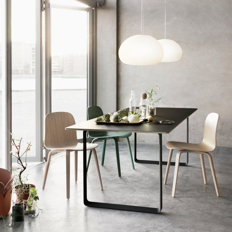 Muuto VISU Krzesło Drewniane - Zielone Dusty Green 2 Szt.