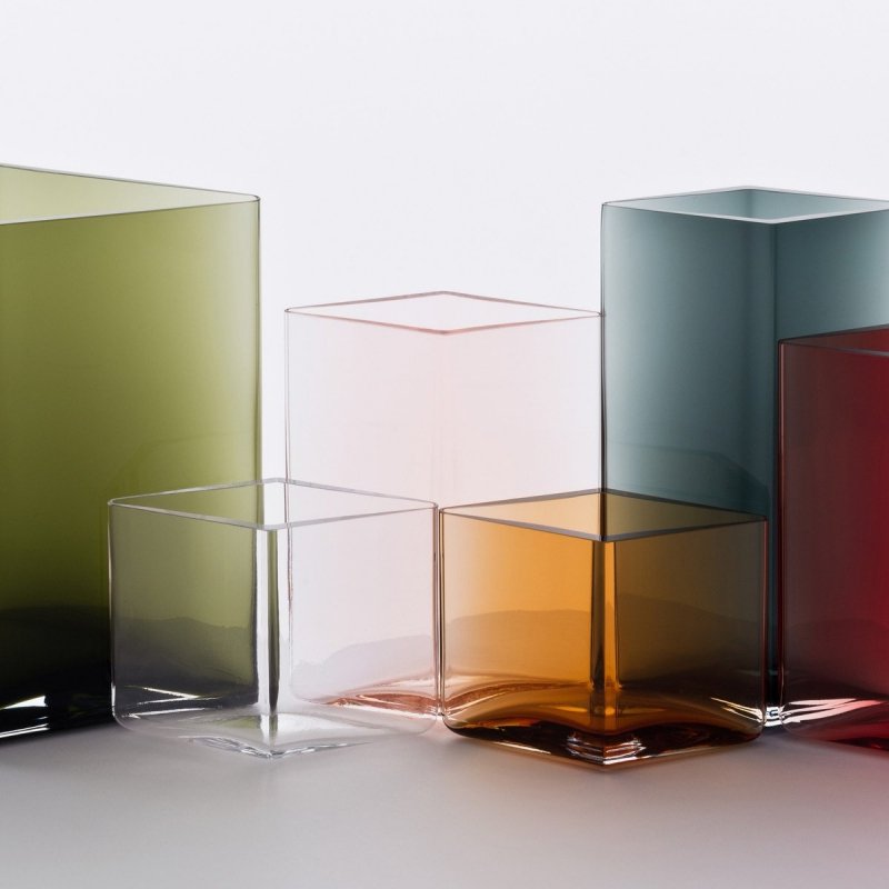 Iittala RUUTU Wazon do Kwiatów 18 cm Zieleń Mchu