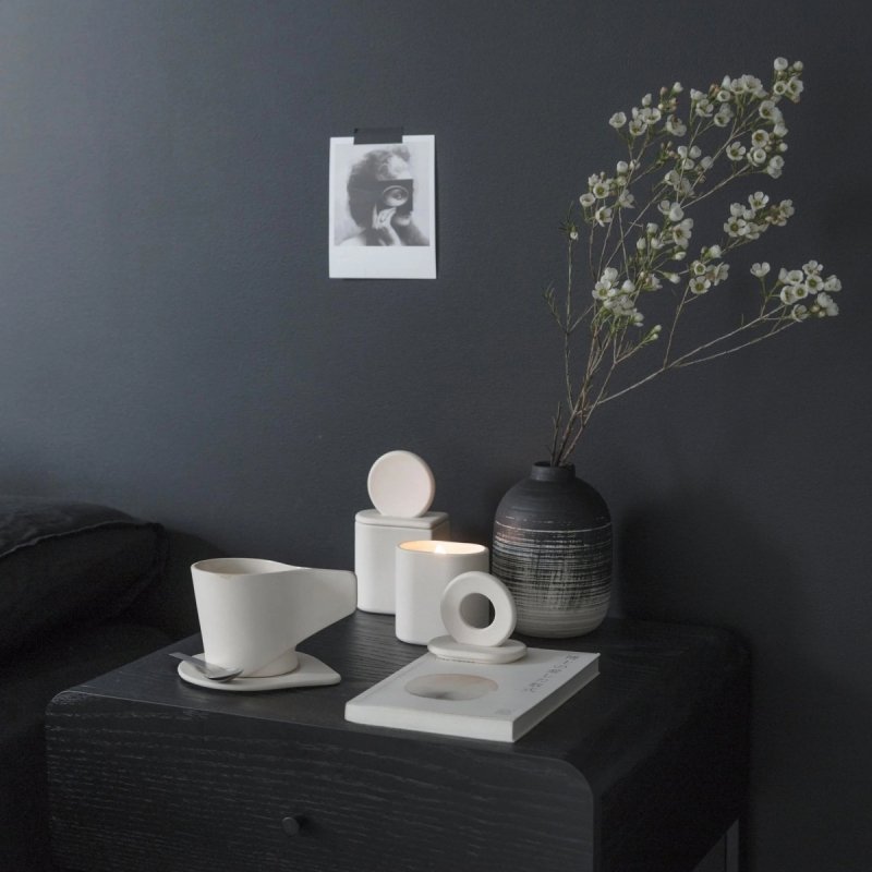 kyuka CUP Porcelanowa Filiżanka ze Spodkiem do Kawy 175 ml / Biała