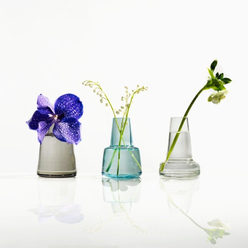 Holmegaard FLORA Wazon do Kwiatów 24 cm Niebieski