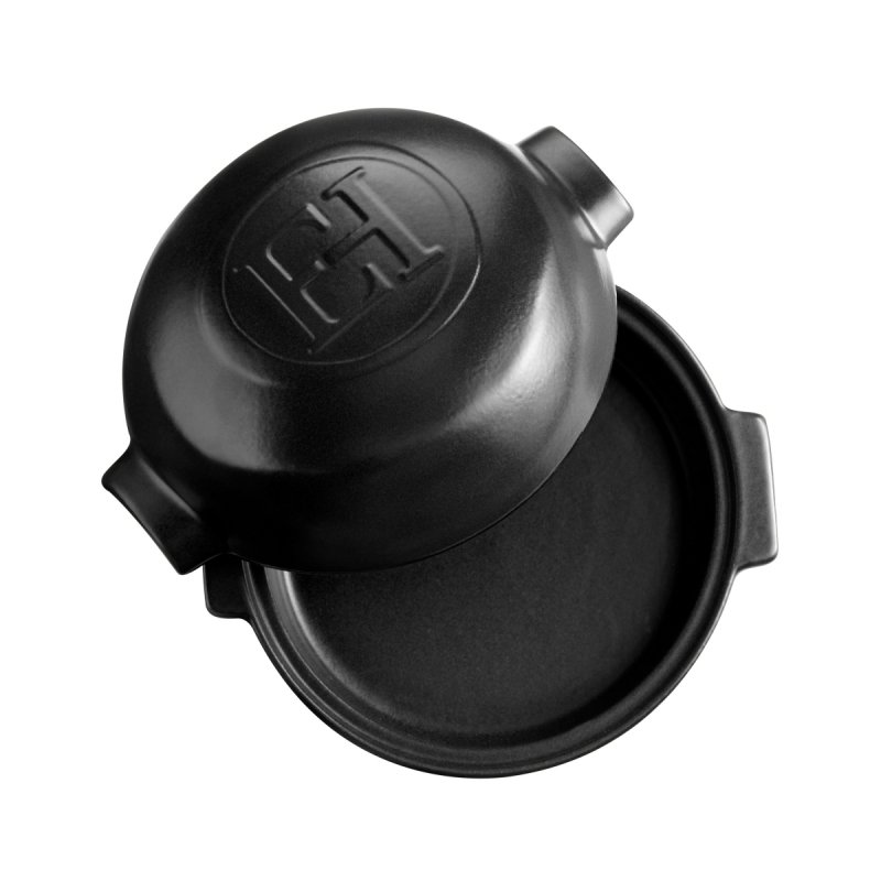 Emile Henry GRILL Garnek z Pokrywką do Grillowania / Czarny