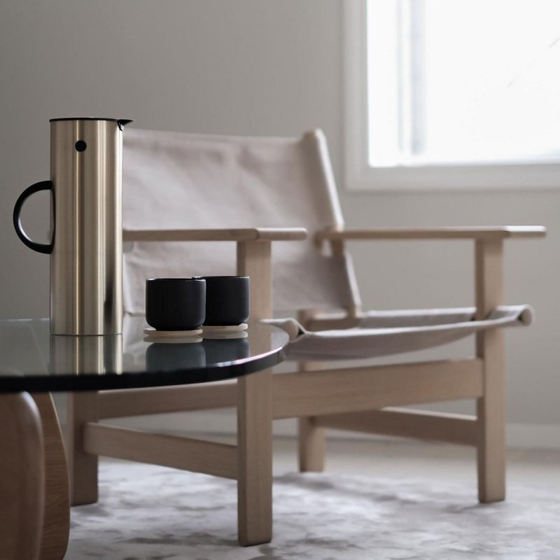 Stelton EM77 Termos Stołowy - Dzbanek Termiczny 1 l Stalowy - Złoty / Szczotkowany Mosiądz
