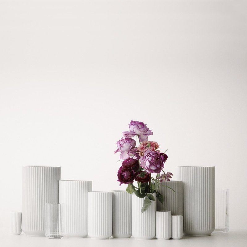 Lyngby Porcelain LYNGBY Wazon do Kwiatów 12 cm Jasnoszary