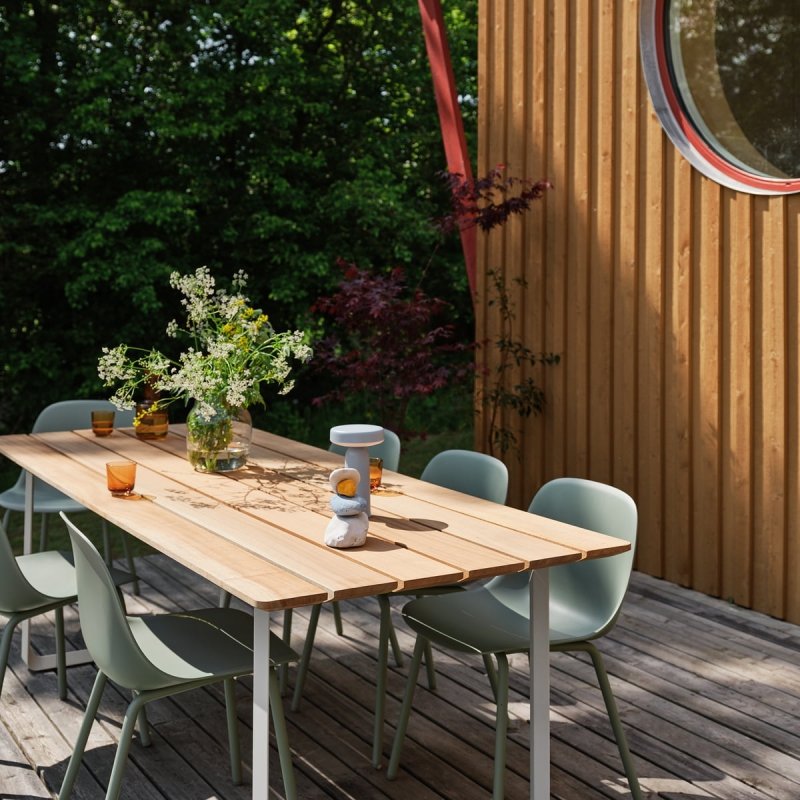 Muuto FIBER OUTDOOR Krzesło Ogrodowe - Zewnętrzne / Szare