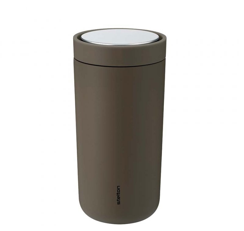 Stelton TO GO CLICK Stalowy Kubek Termiczny 200 ml Brązowy / Soft Bark