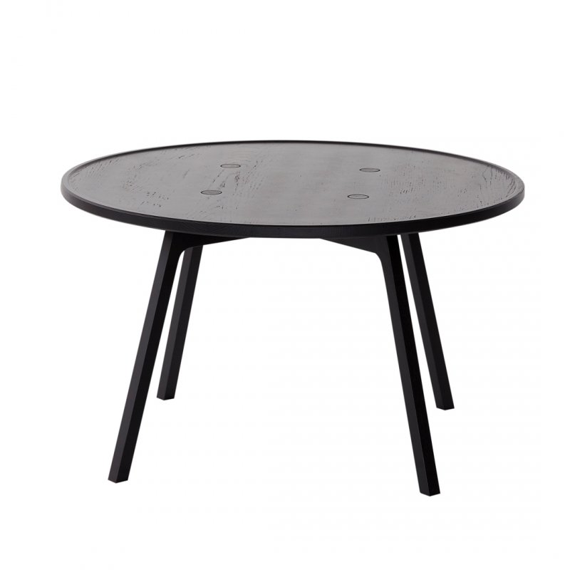 Andersen Furniture C2 Okrągły Stolik Kawowy z Drewna Dębowego 80 cm / Czarny