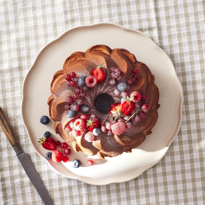 Emile Henry MADELEINE Talerz do Serwowania Ciasta 31 cm / Różowy