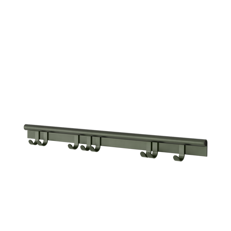 Muuto COIL Listwa - Wieszak Ścienny na Ubrania 100 cm Ciemnozielony