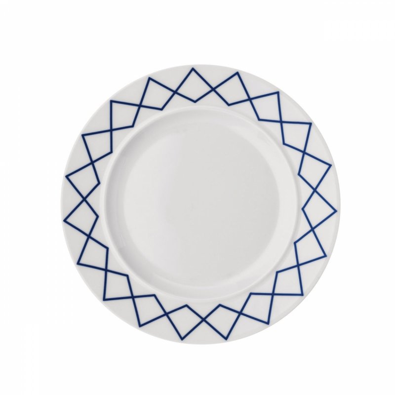 Alessi LA BELLA TAVOLA Talerz Obiadowy 27 cm 4 Szt. / Biały Zdobiony