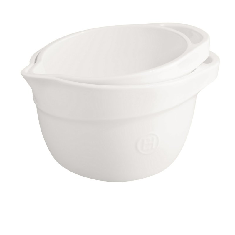 Emile Henry KITCHEN Ceramiczna Miska Kuchenna do Mieszania Ciasta 3,5 l / Biała