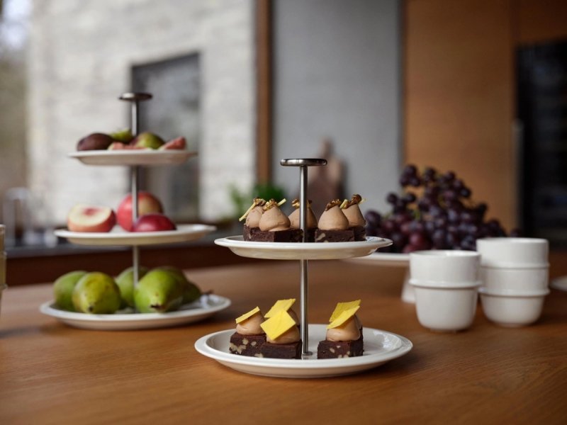 porcelanowa patera skandynawska offwhite