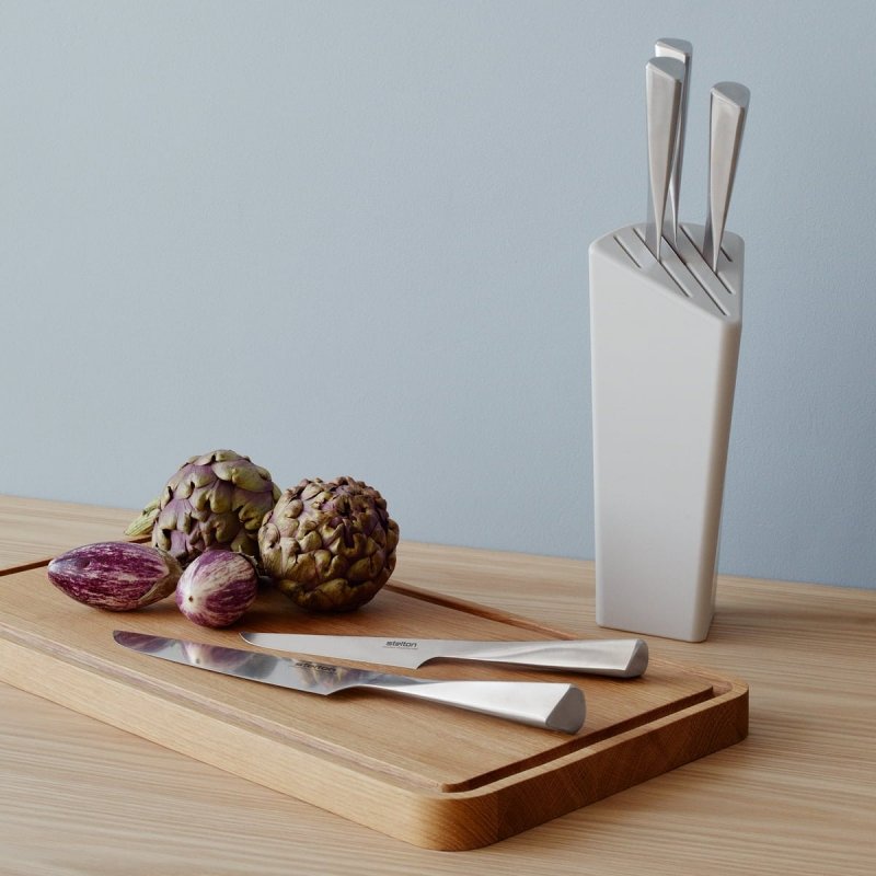 Stelton TRIGONO Stojak / Blok na Noże Jasnoszary