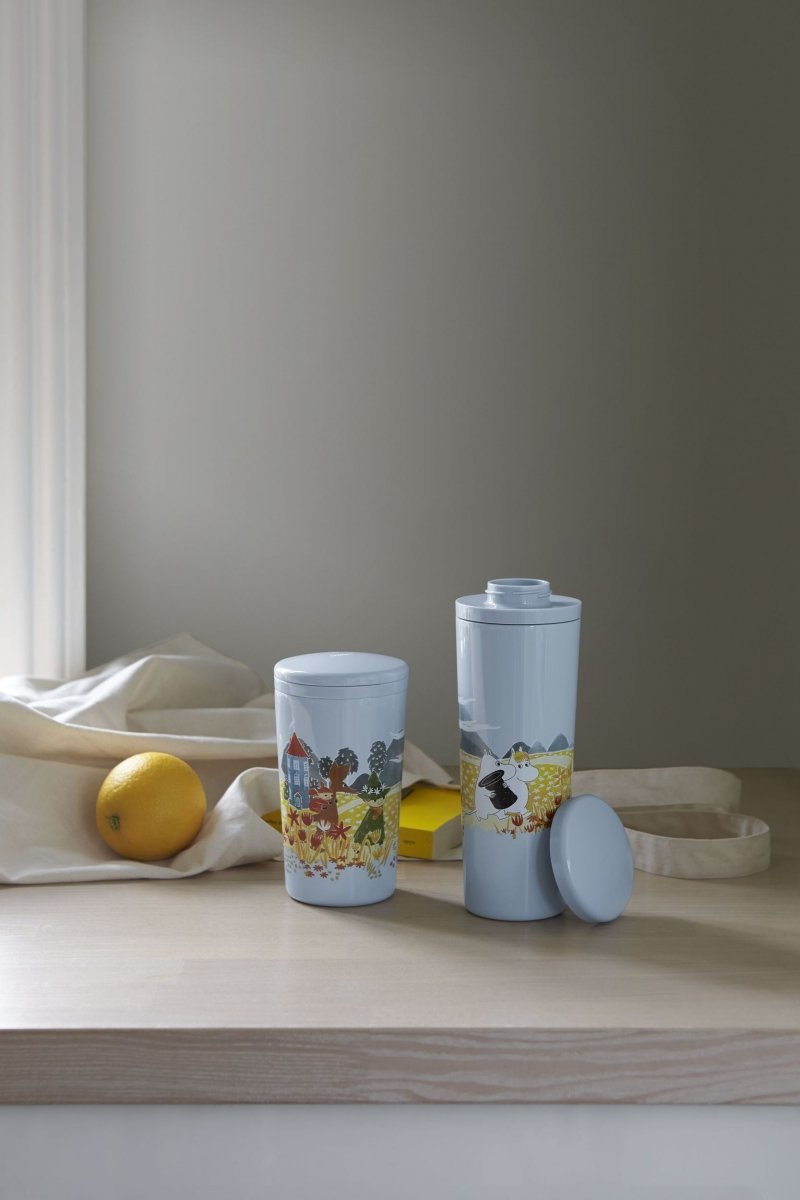 Stelton CARRIE Kubek Termiczny 400 ml MUMINKI / Szaroniebieski
