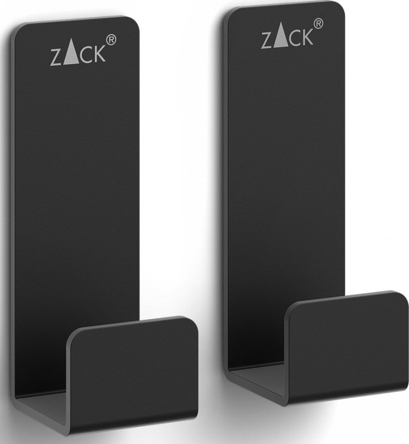 Zack POTES Haczyk - Wieszak Ścienny Samoprzylepny 5,5 cm 2 Szt. / Czarny