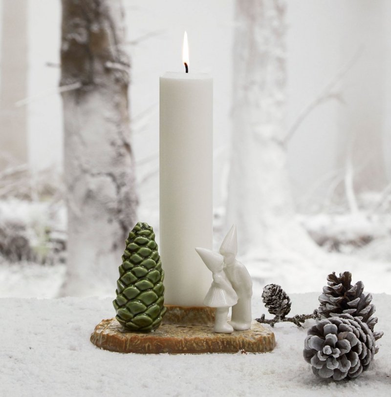 Kähler CHRISTMAS Świecznik Świąteczny / Całujące się Elfy
