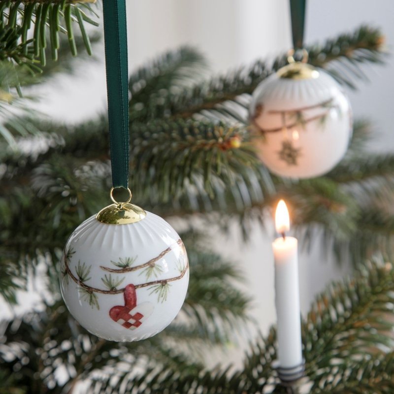Kähler HAMMERSHØI CHRISTMAS Bombka Porcelanowa 2018