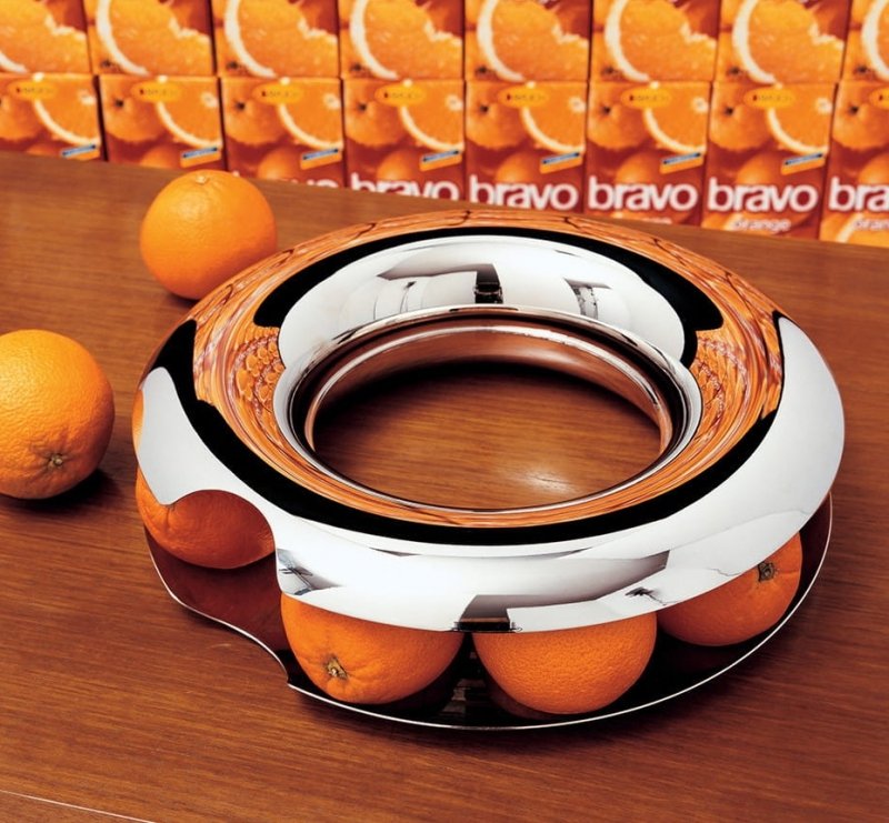 Alessi FRUIT LOOP Stalowa Patera na Owoce / Srebrna