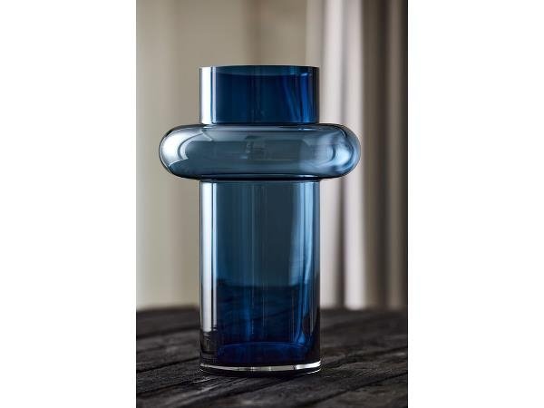 Lyngby Glass TUBE Wazon do Kwiatów 30 cm Granatowy