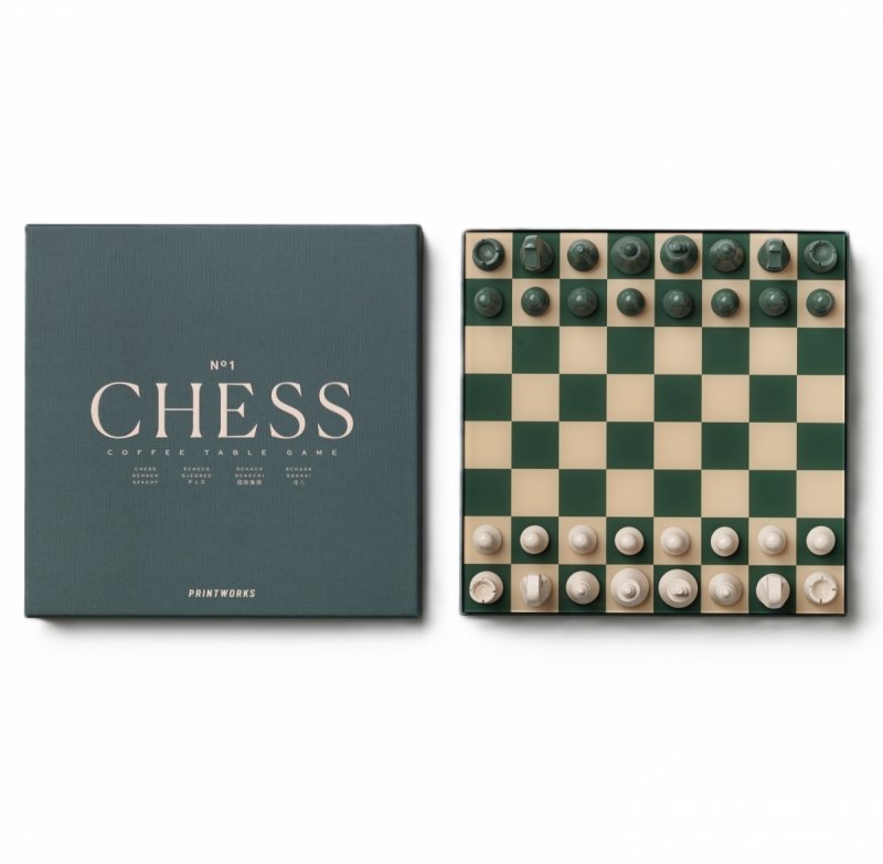 Printworks GAMES Zestaw do Gry w Szachy / Zielony