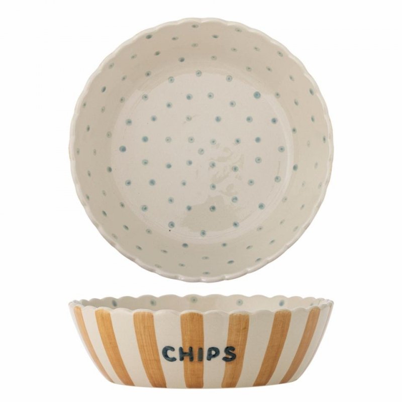 Ręcznie malowana miska Bloomingville chipsy