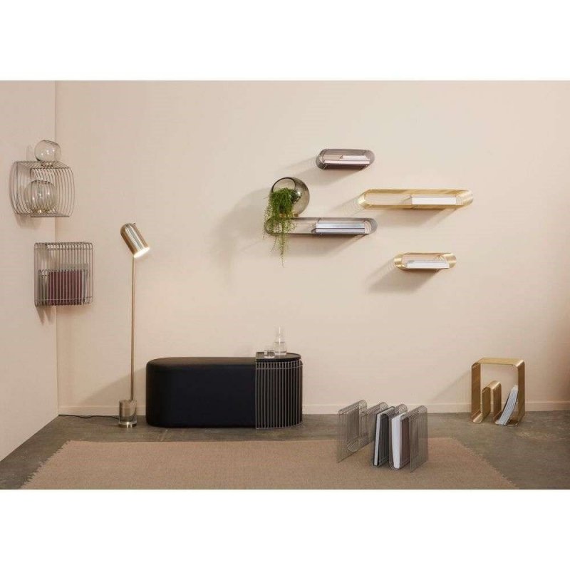 Aytm CURVA Druciana Półka Ścienna 80 cm Złota