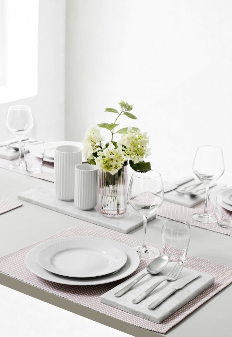 Lyngby Porcelain RHOMBE Talerz Płaski 21 cm / Biały