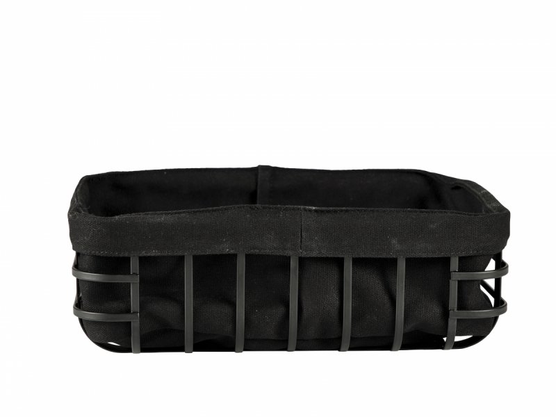 Holm NORDIC Kosz na Pieczywo z Bawełnianym Wkładem 27 cm / Czarny