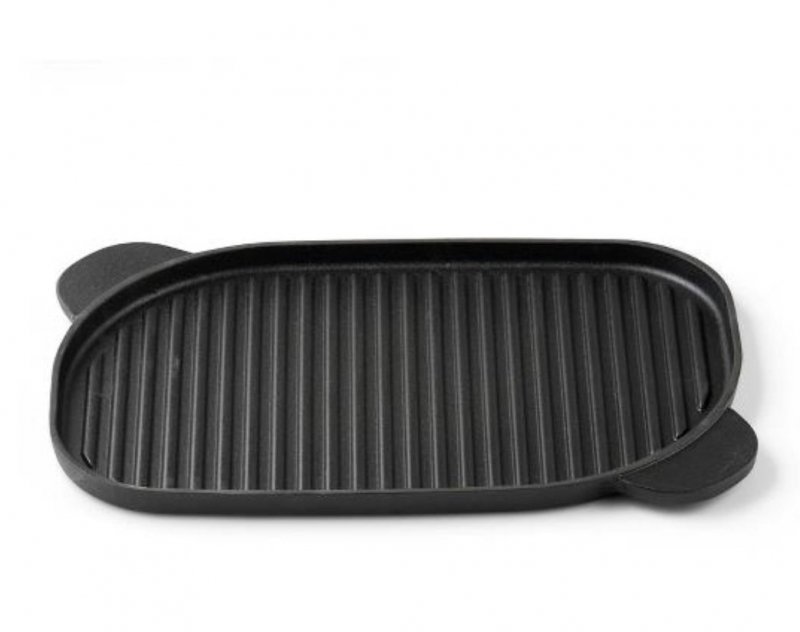 Holm CAST IRON Żeliwna Płyta - Patelnia Grillowa 39 cm Czarna