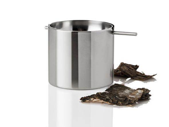 Stelton CYLINDA LINE Popielniczka Stalowa Zamykana 7,5 cm / Srebrna