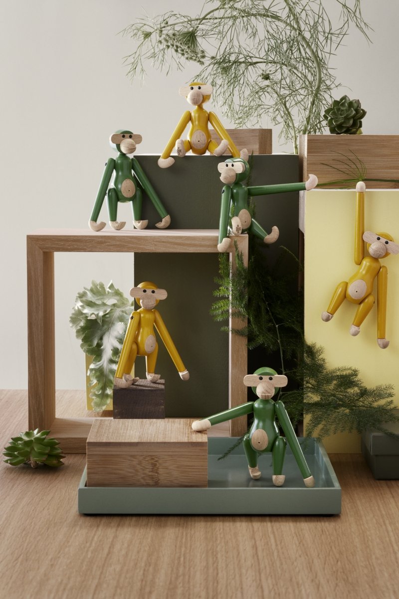 Kay Bojesen MONKEY Małpka Drewniana Mini - Zielona / Edycja Limitowana