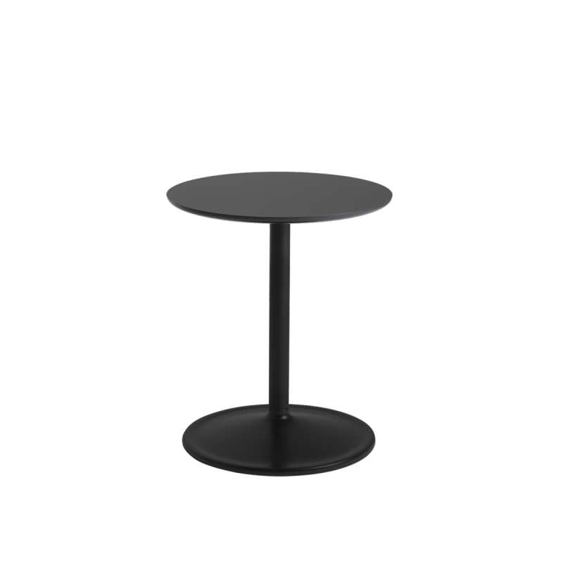 Muuto SOFT SIDE Stolik Okrągły 48 cm Czarny / Blat 41 cm Nanolaminat