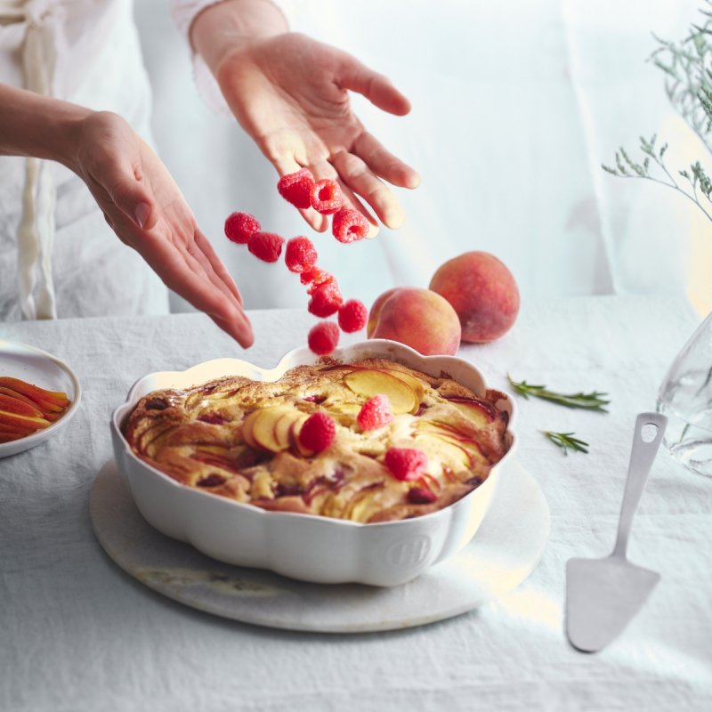 Emile Henry MADELEINE Ceramiczna Forma do Ciasta Serce / Różowa