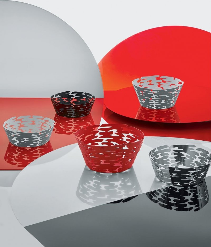 Alessi BARKET Misa - Kosz na Owoce 18 cm Srebrny