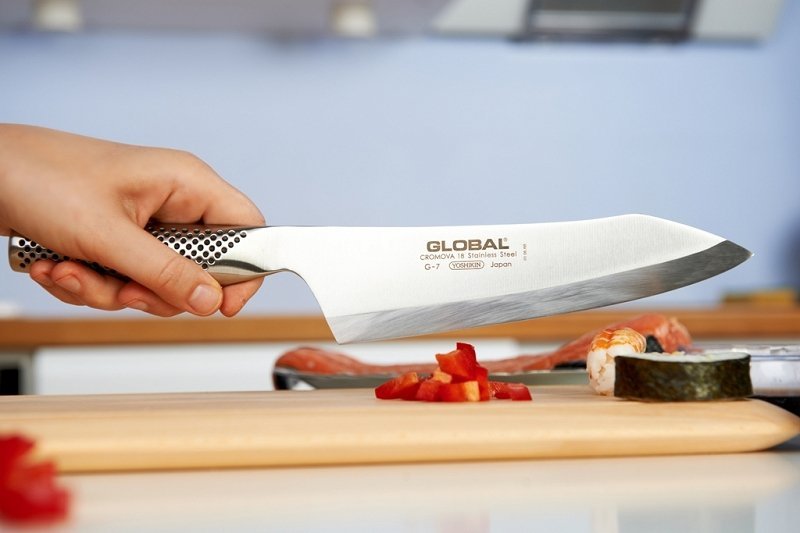 GLOBAL - Japoński Nóż Orientalny Deba 18 cm G-7R (Praworęczny)