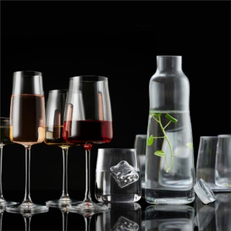 Lyngby Glas ZERO Karafka + 4 Szklanki do Wody / Zestaw