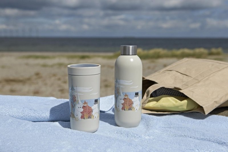 Stelton KEEP COOL Stalowa Butelka do Wody 750 ml MUMINKI - Piaskowa