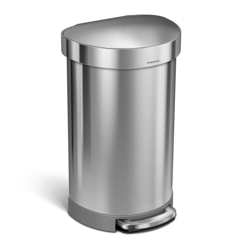 simplehuman Kosz na Śmieci Pedałowy 45 l Półokrągły - Stal FPP