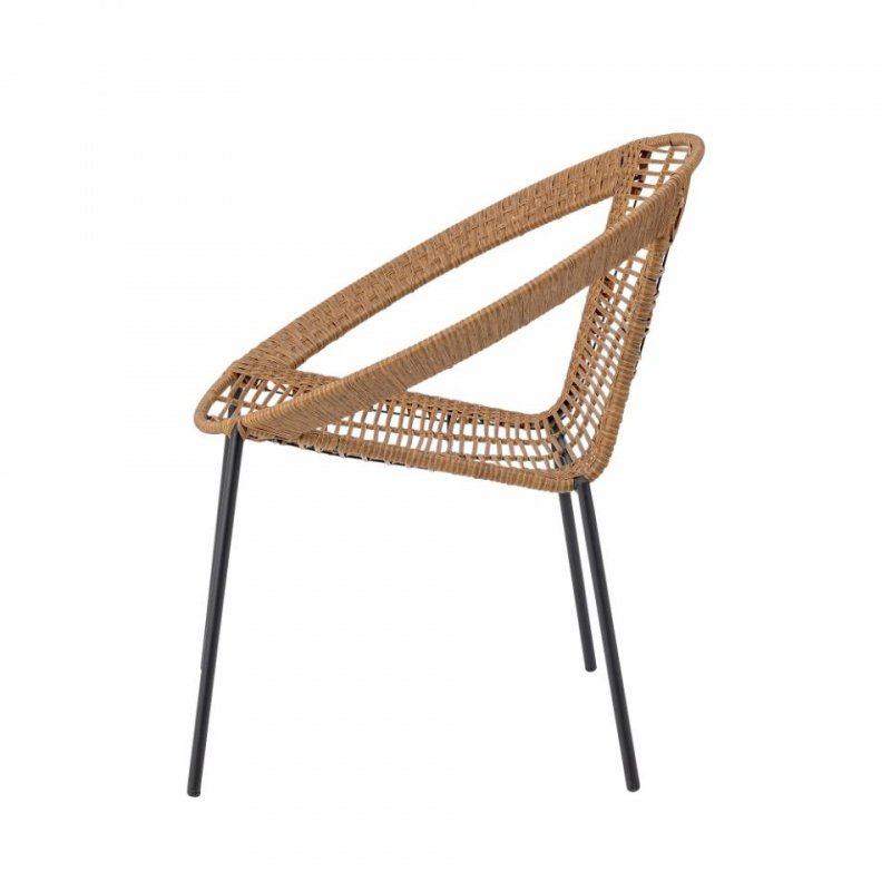 Bloomingville DUDINE Zestaw Mebli Ogrodowych z Polirattanu / 2 Krzesła i Stolik