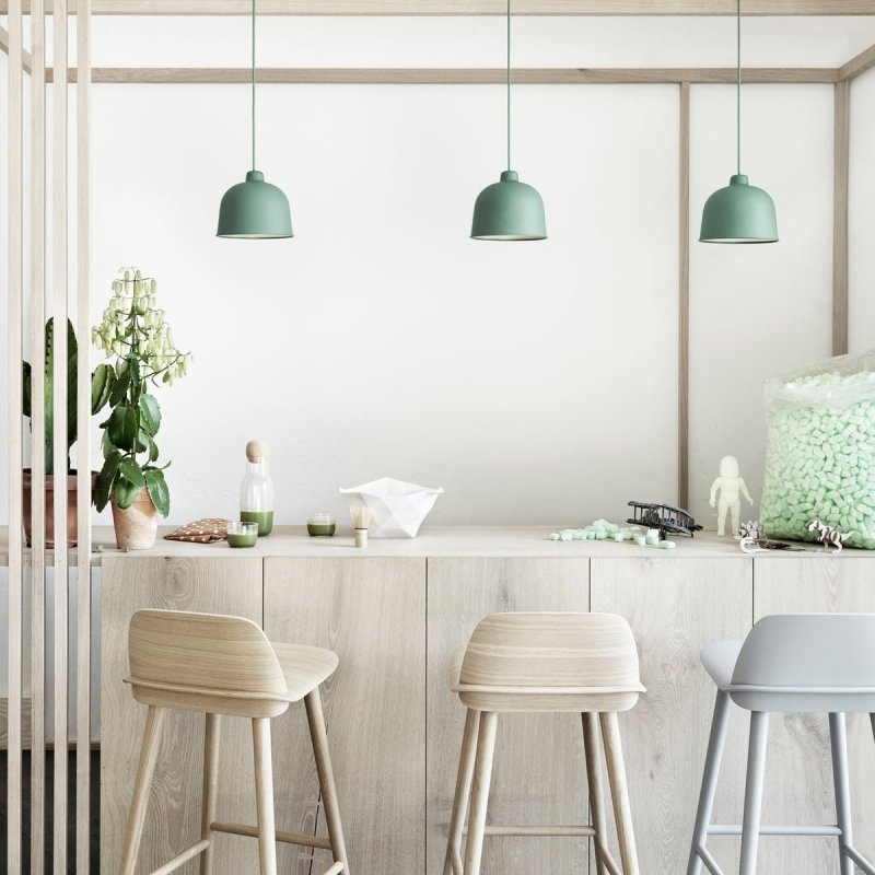 Muuto GRAIN Lampa Wisząca 21 cm Zielona Dusty Green