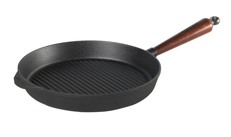 Skeppshult Natural Selection - Patelnia Żeliwna Grillowa 28 cm - Drewniana Rączka