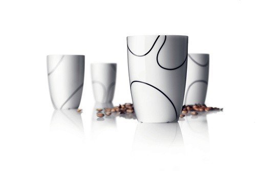 kubki Black Contour Pernille Vea porcelana 210 ml