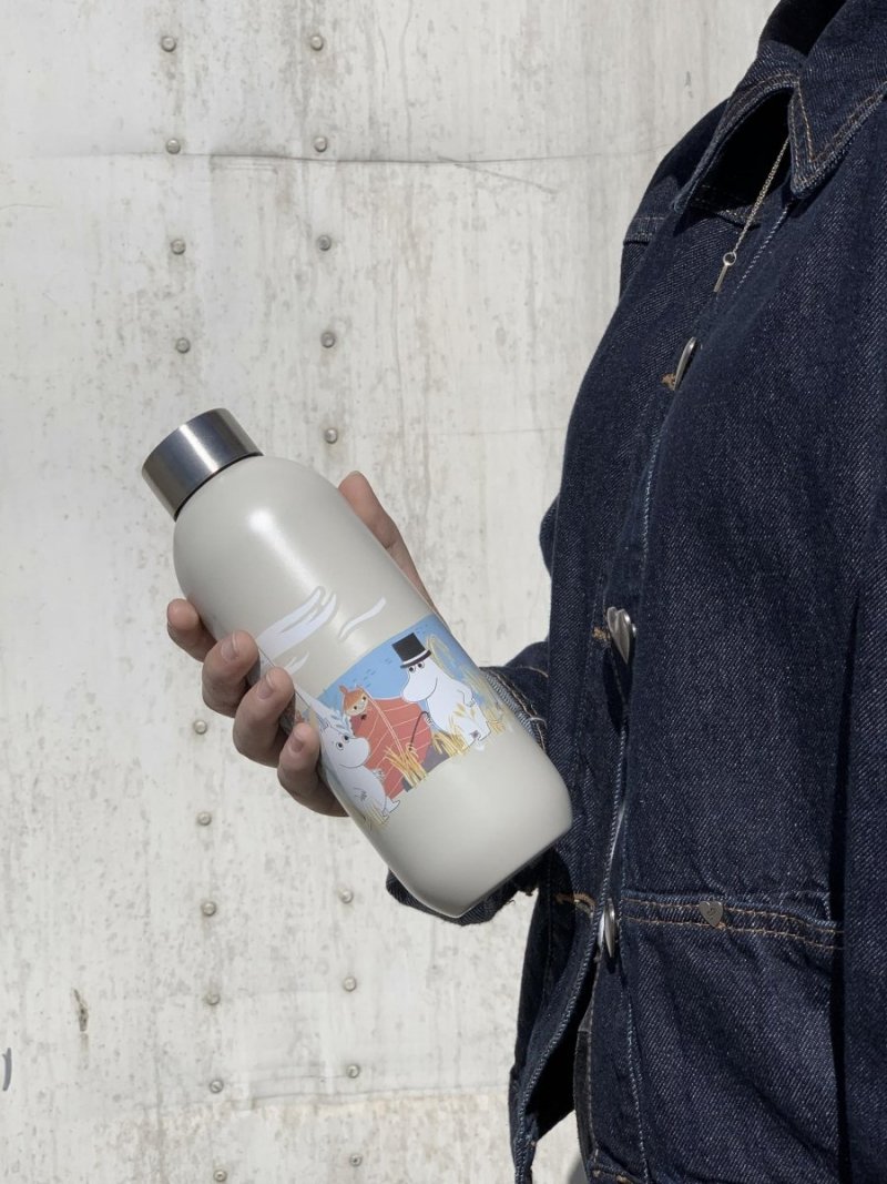 Stelton KEEP COOL Stalowa Butelka do Wody 750 ml MUMINKI - Piaskowa