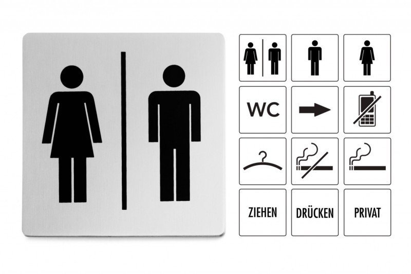 Zack INDICI Tabliczka Informacyjna - WC Męskie