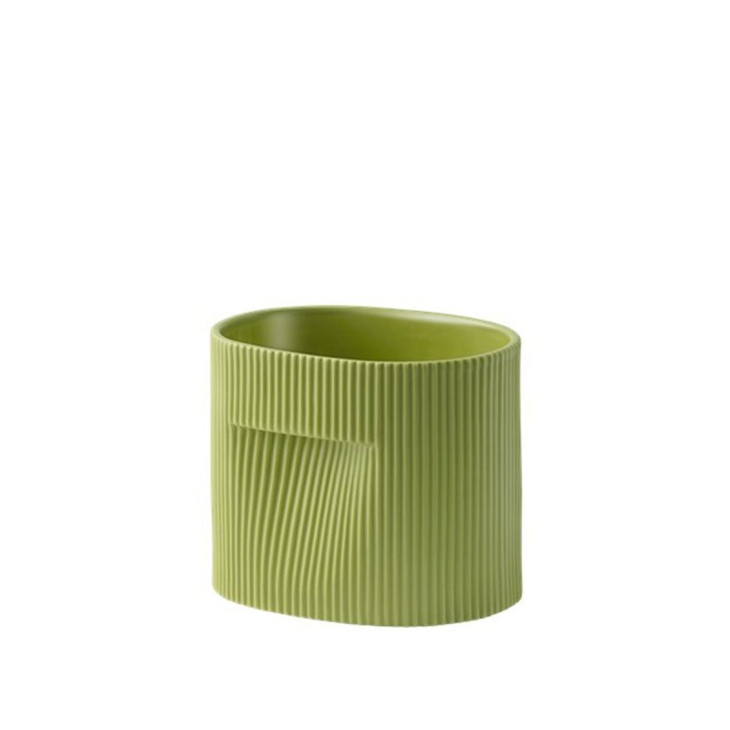 Muuto RIDGE Ceramiczna Doniczka do Kwiatów 15 cm / Zielona