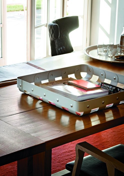 Alessi CRISS CROSS Stalowy Kosz - Patera / Czarny