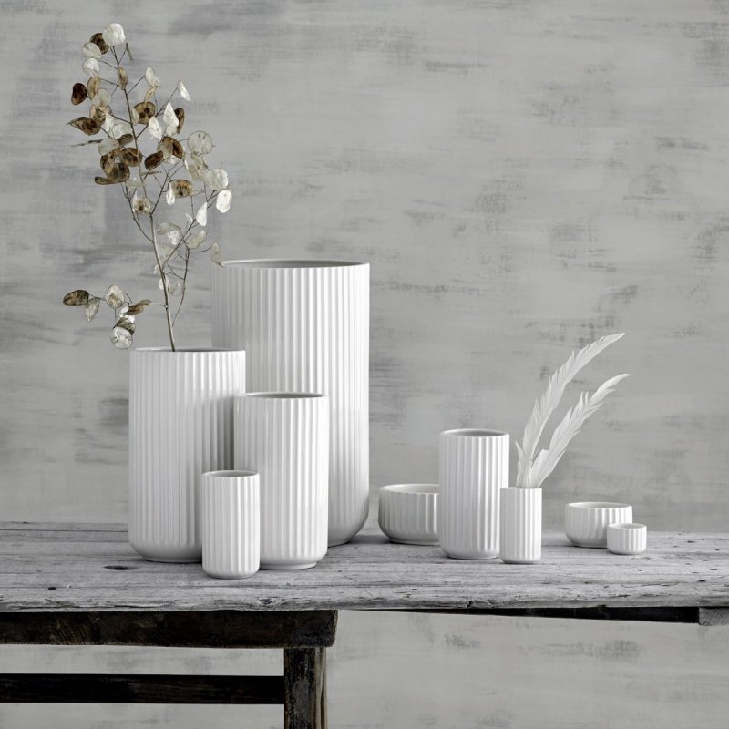 Lyngby Porcelain LYNGBY Wazon do Kwiatów 20 cm Biały