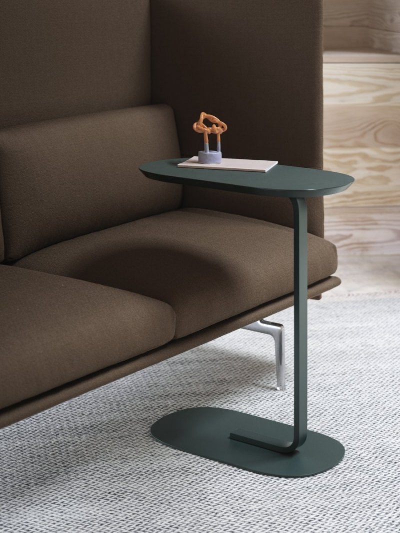Muuto RELATE Stolik Pomocniczy - Boczny 73,5 cm Ciemnozielony