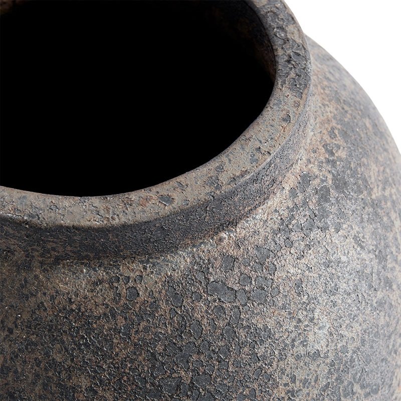 Muubs STORY Wazon Dekoracyjny z Terakoty 28 cm  / Brązowoszary