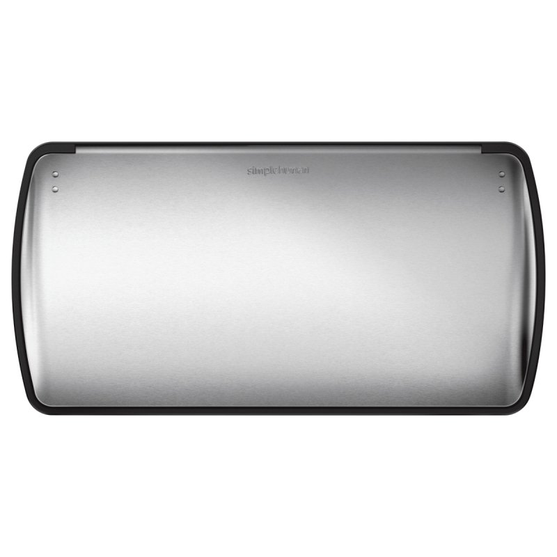simplehuman TRASH Dwukomorowy Stalowy Kosz na Śmieci 46 l / Srebrny