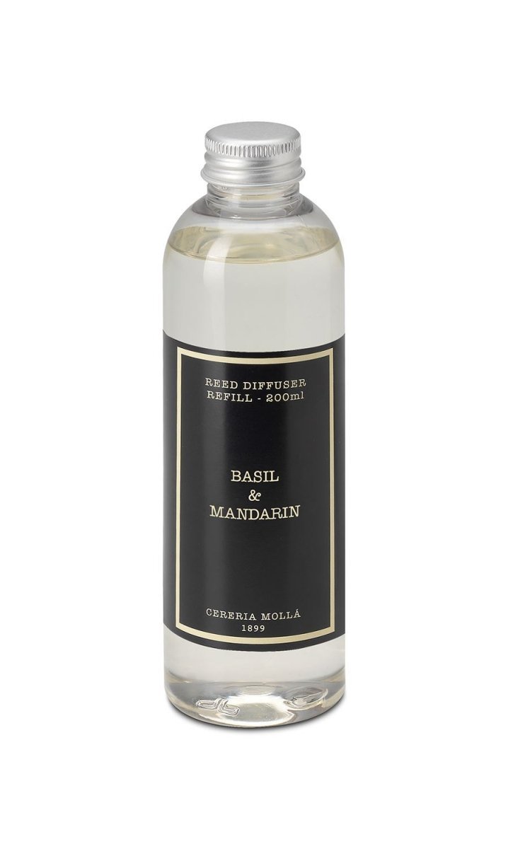 Cereria Molla BOUTIQUE Uzupełniacz do Dyfuzora 200 ml Basil and Mandarin